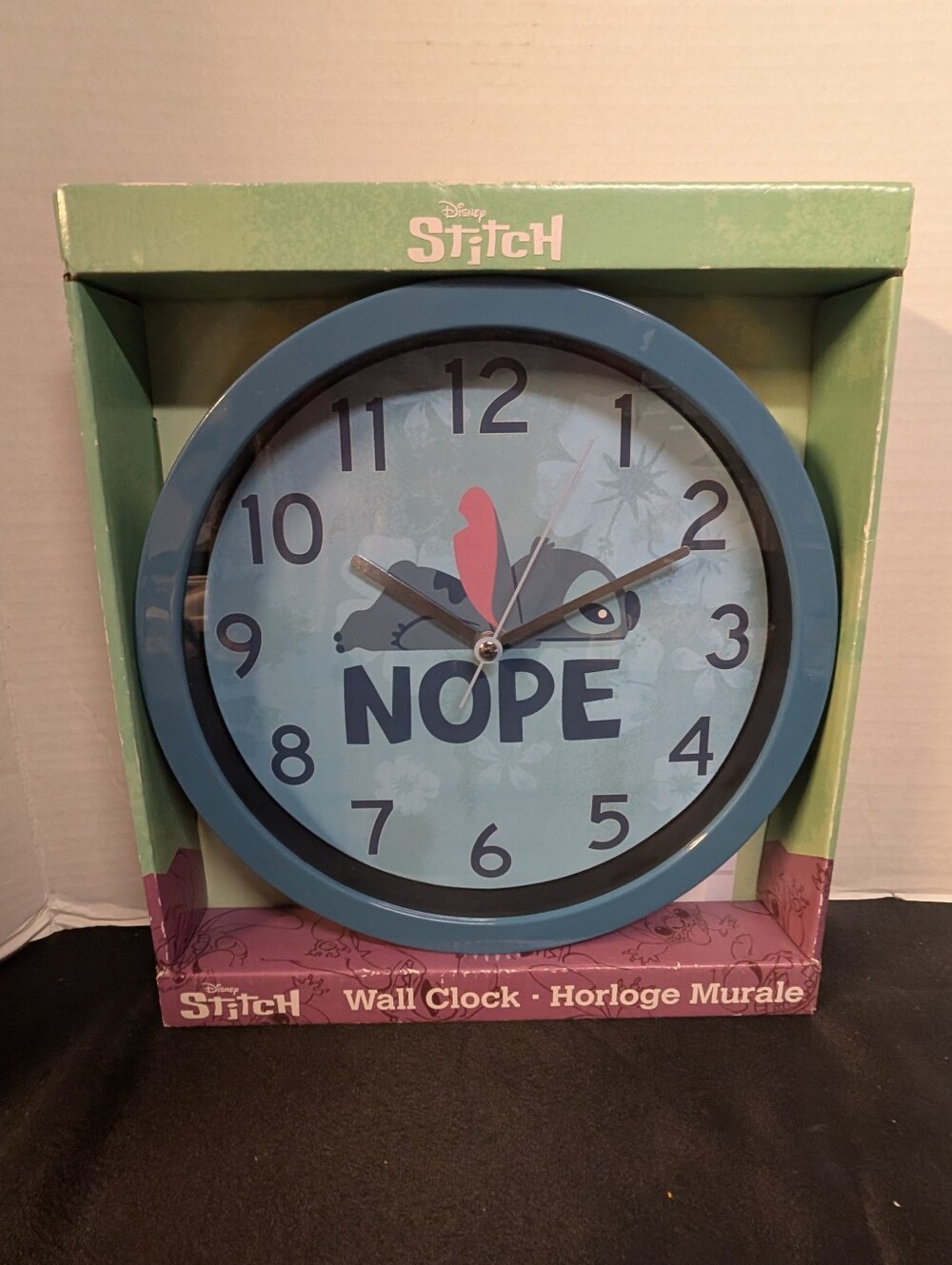 New In Box Wall Clock Disney Stitch Nope Decorative Wall Clock
